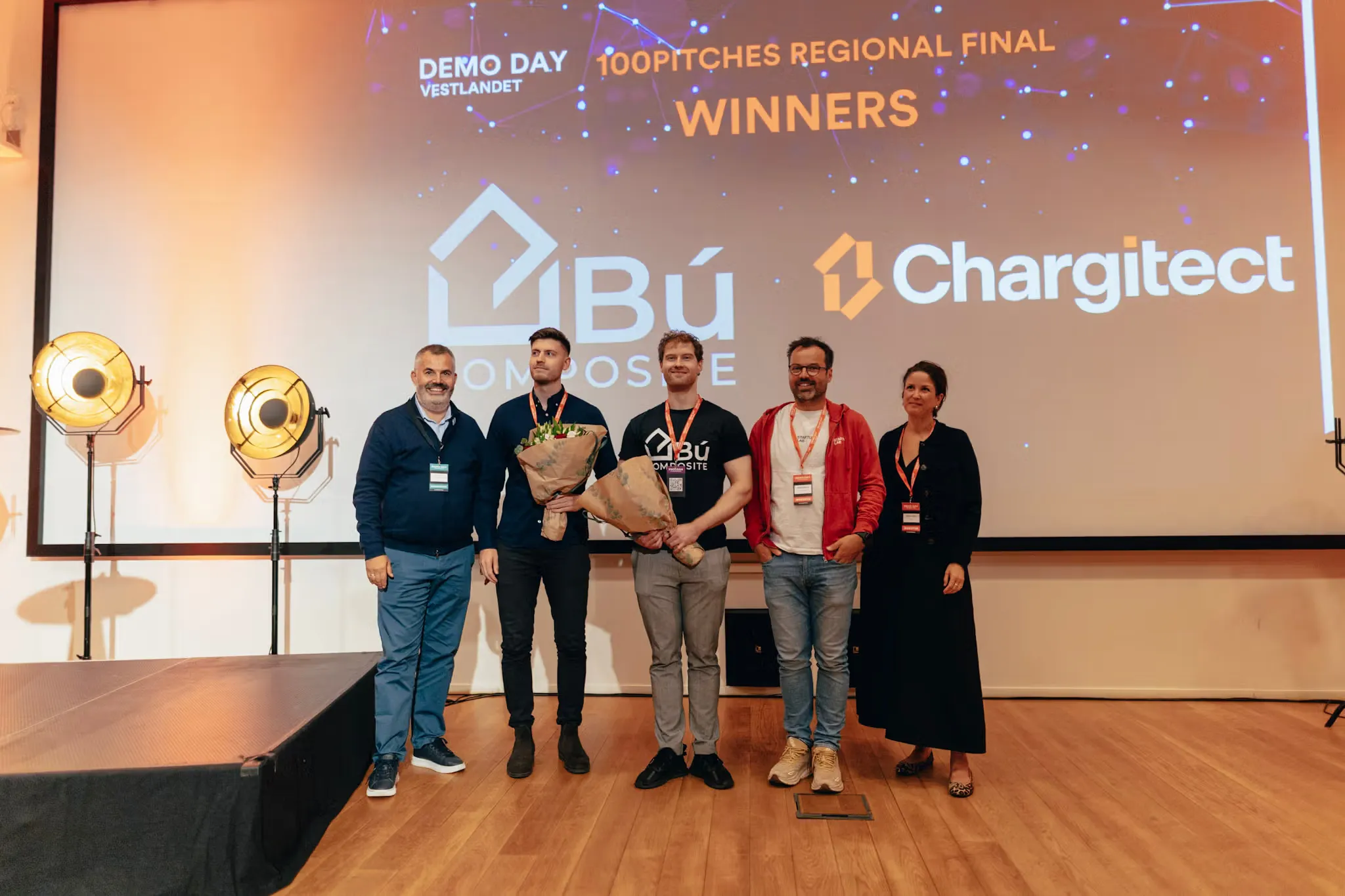 Fra regionfinalen i 100 Pitches på Vestlandet