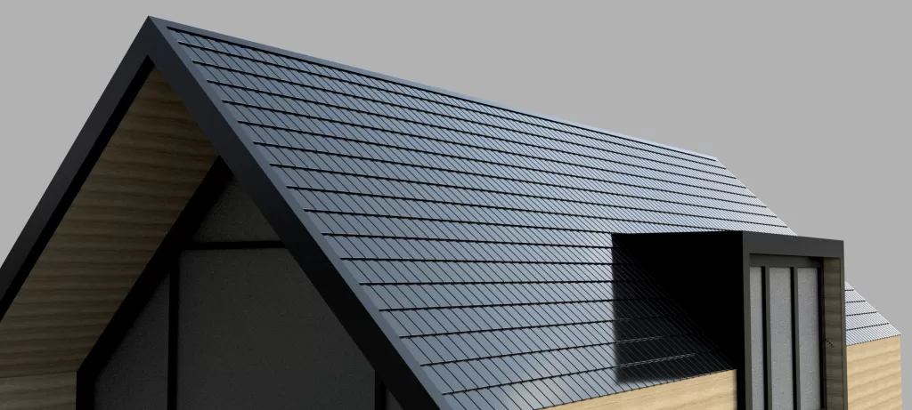 Bu Composites nytt tak i kompositt på funkishus. Bu Composites new roof in composite.