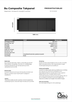 Produktdatablad - Bu Composite takpanel screenshot